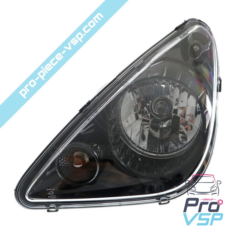 Phare gauche ( fond noir ) pour Aixam Minauto