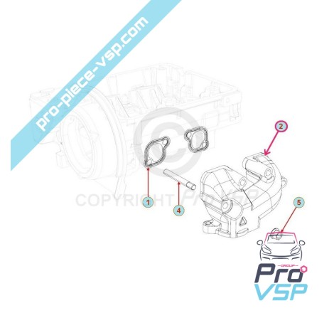 Collecteur d'échappement pour moteur Lombardini Focs Progress