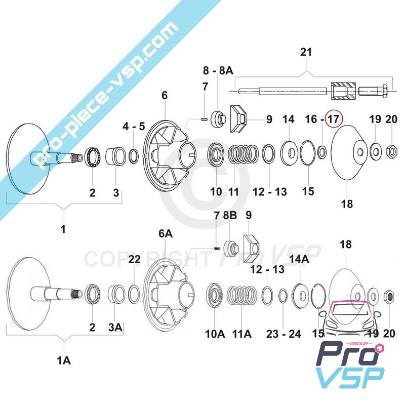 Engine variator disconnection cable