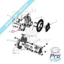 Etrier de frein avant gauche pour Ligier Microcar Dué