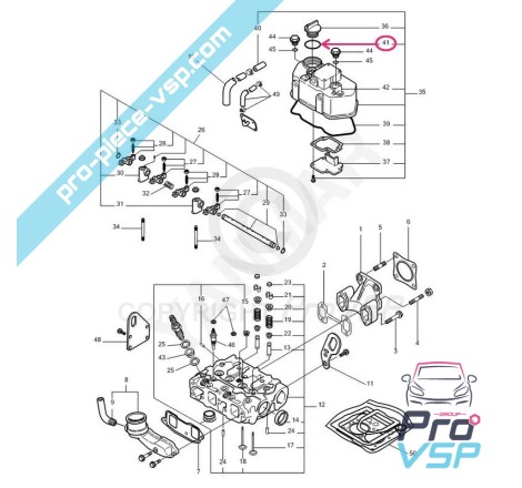 Joint torique de bouchon pour Moteur Yanmar bicylindre 2TNE68