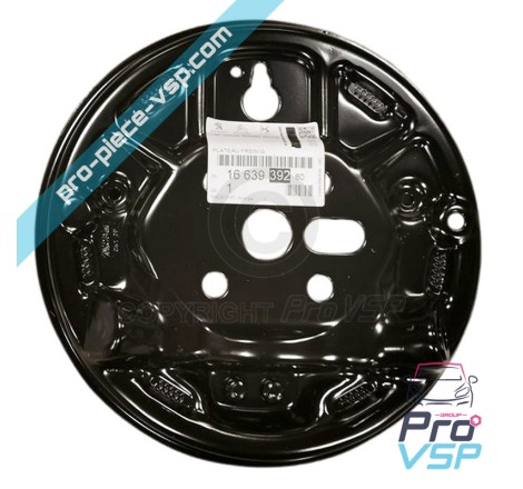 Plateau de frein arrière gauche origine pour Citroën Ami / Opel Rocks-E / Fiat Topolino