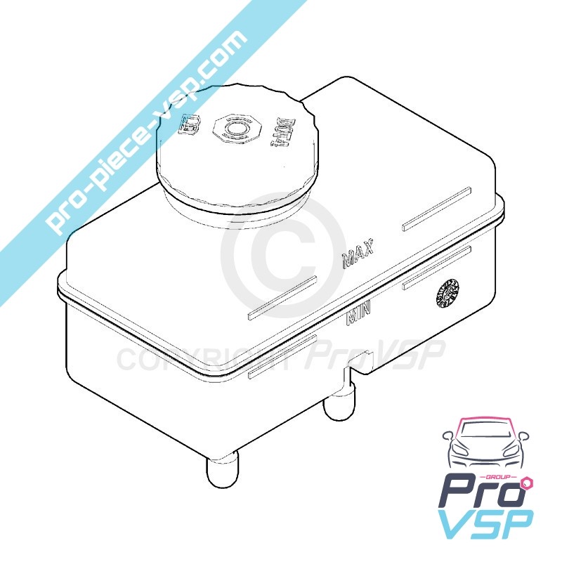 Bocal de liquide de frein pour Citroën Ami 3ème montage / Opel Rocks-E / Fiat Topolino