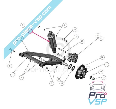 Rear shock absorber