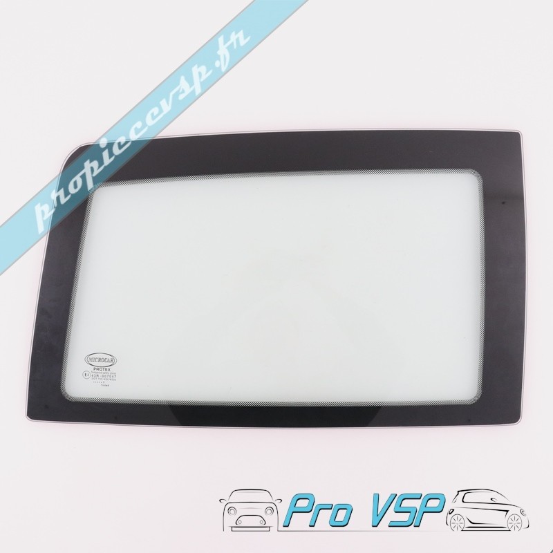 Vitre de porte arrière gauche teintée origine pour Microcar Virgo 3 Activ , Pratic