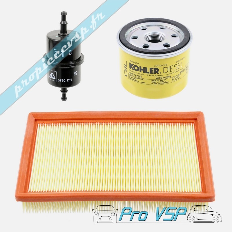 Kit 3 filtres origine pour moteur Lombardini Focs