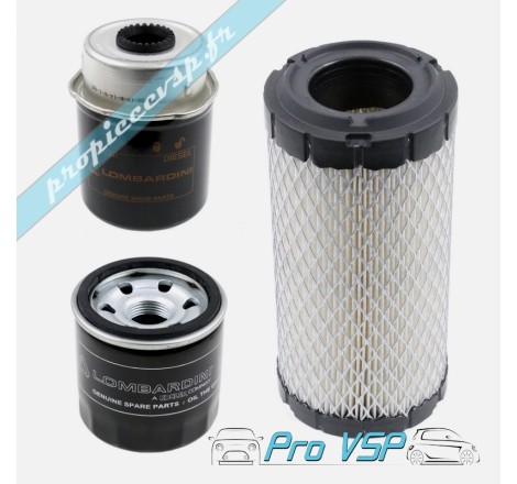 Kit 3 filtres origine pour moteur Lombardini DCI