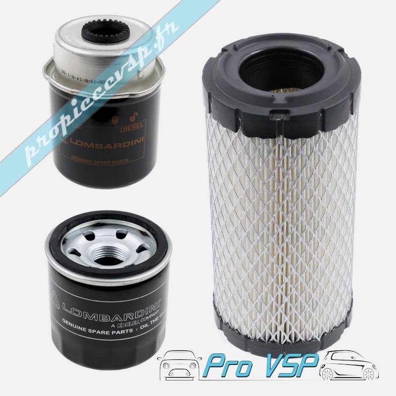 Kit 3 filtres origine pour moteur Lombardini DCI