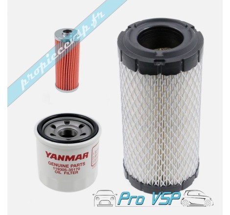 Kit 3 filtres origine pour moteur Yanmar