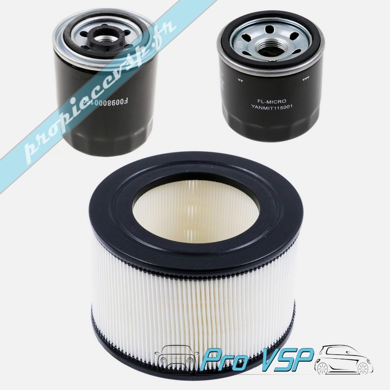 Kit 3 filtres pour moteur Mitsubishi