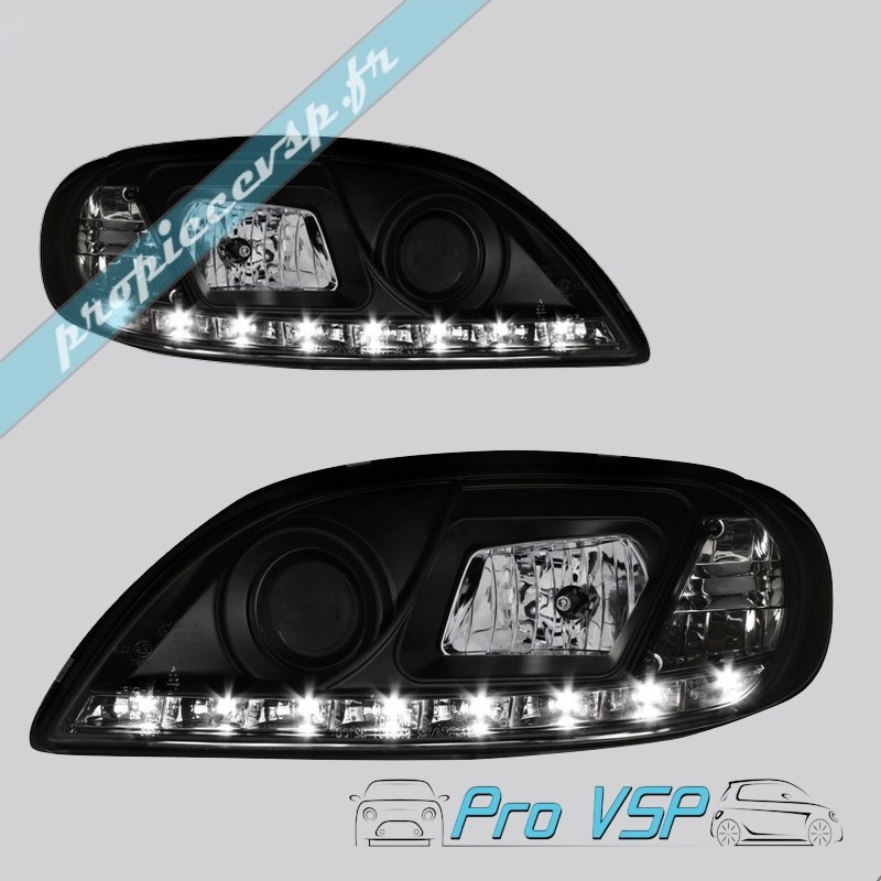 Phares before Tuning Dayline Devil eyes black Microcar Virgo 3 , Ligier Xtoo 1 , 2 , max , Jdm Albizia , Abaca , Bellier Divane 