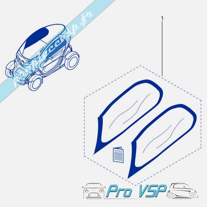 Kit vitre de porte origine pour Renault Twizy