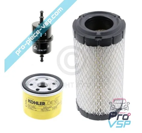 Kit 3 filtres origine pour moteur Lombardini Focs Progress