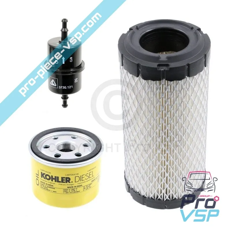Kit 3 filtres origine pour moteur Lombardini Focs Progress