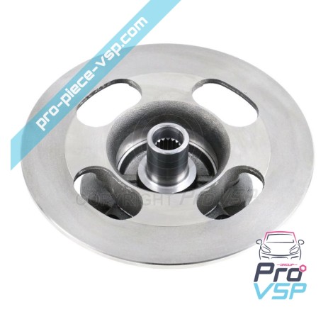 Complete front brake disc