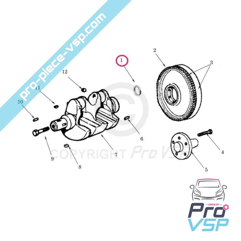 Joint spi de vilebrequin (côté volant moteur)