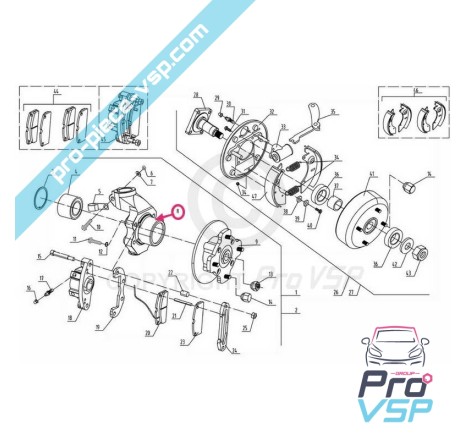 Porte moyeu origine pour Ligier Bellier Casalini Italcar Tasso
