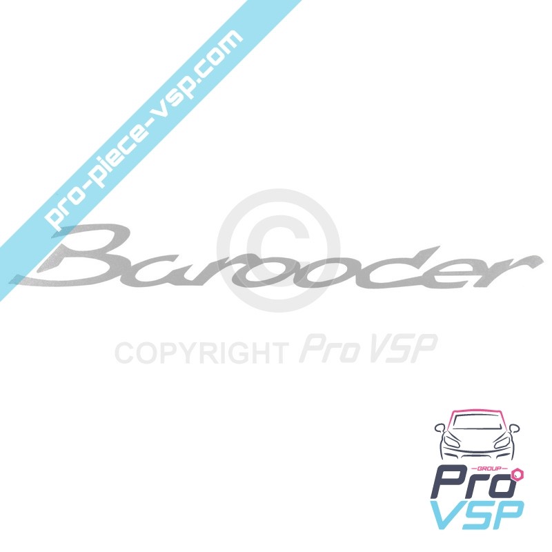 Logo gris clair de pare choc pour chatenet barooder