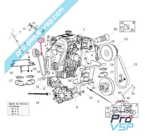 Courroie d'alternateur adaptable pour Ligier Xtoo 1 2 Max