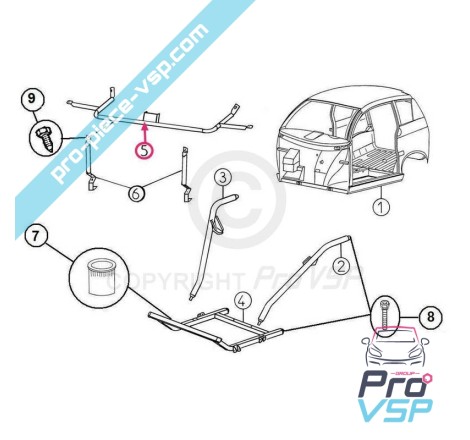 Traverse supérieure pour Aixam city crossline roadline scouty