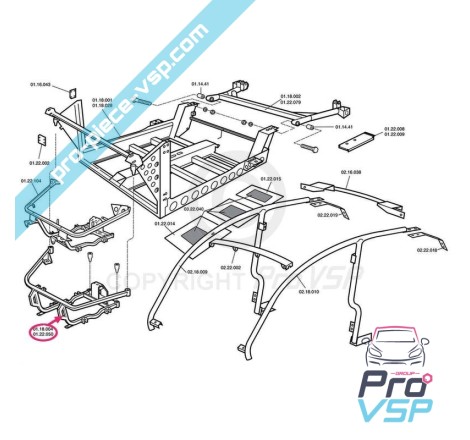 Berceau moteur adaptable pour Chatenet Barooder et Speedino