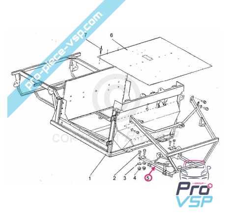 Berceau moteur pour tasso domino électrique