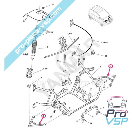 Triangle pour microcar mc1 et mc2