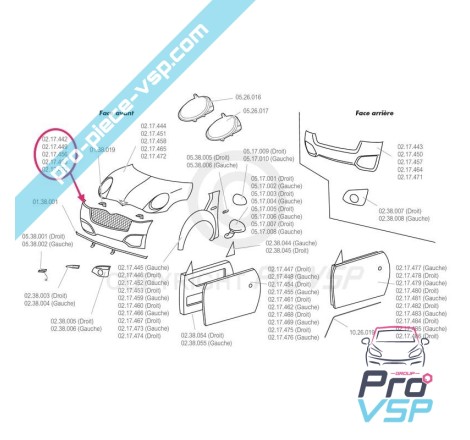 Pare choc avant adaptable en plastique abs pour Chatenet