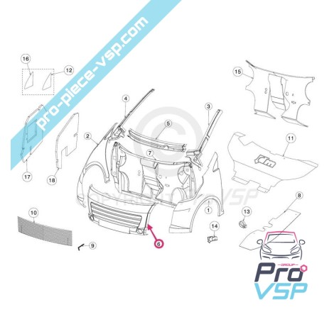 Pare choc avant jdm aloes II ( ABS )