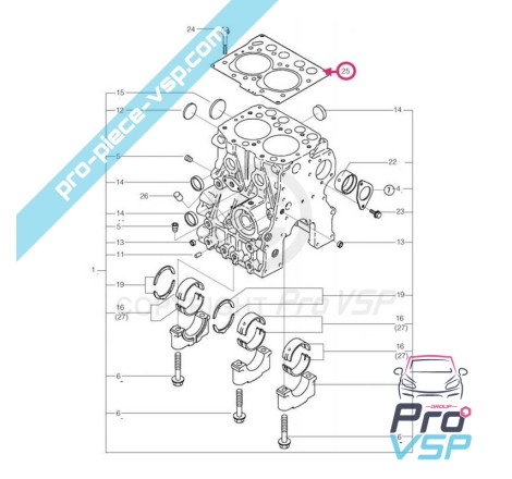 Joint de culasse origine pour moteur yanmar