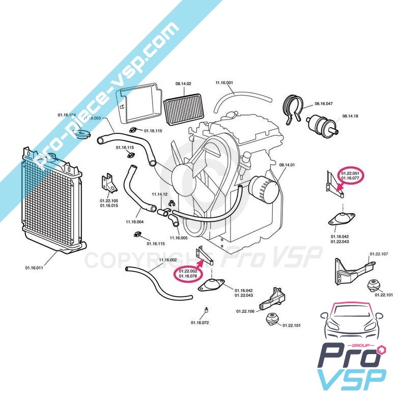 Support moteur avant