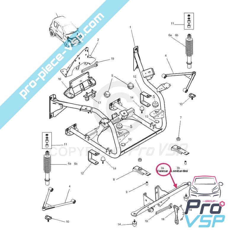 Support moteur avant