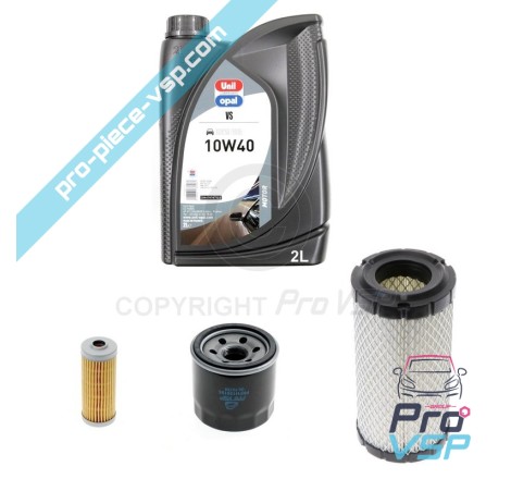 Kit entretien pour moteur Yanmar bicylindre et filtre à air cylindrique