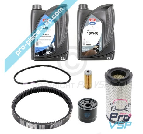 Kit entretien avec courroie pour chatenet ch26 ch32 sporteevo jdm abaca aloes roxsy xheos moteur yanmar