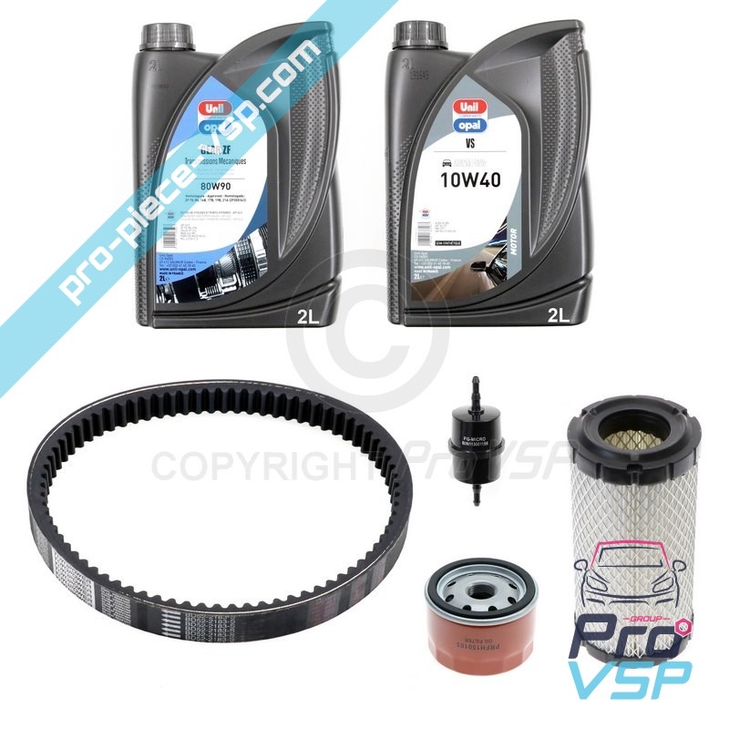 Kit entretien avec courroie pour Ligier Microcar