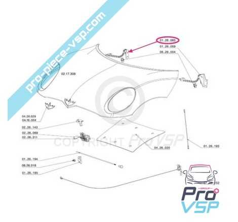 Charnière de capot droite pour Chatenet CH26 , CH28 , CH30 , CH32 , Pick-up , Sporteevo