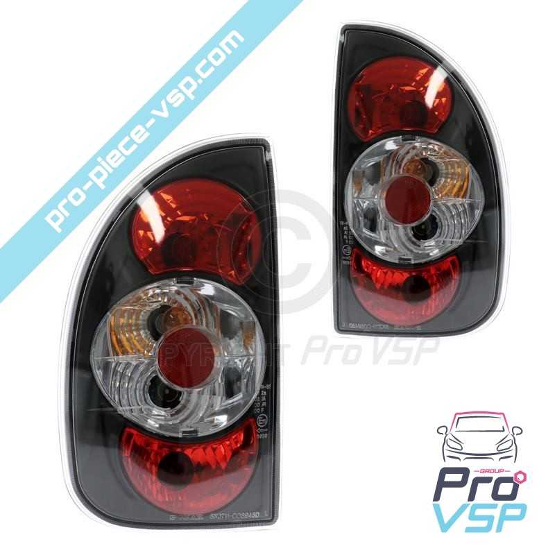 Feux arrière Tuning Dectane fond noir pour Microcar Virgo 1 , 2 , 3