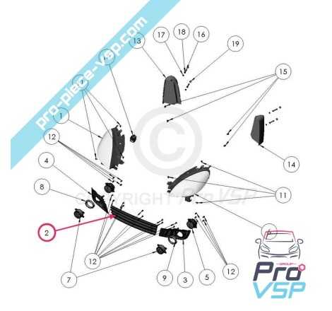 Grille centrale de pare choc pour ligier xtoo r s rs optimax microcar m8