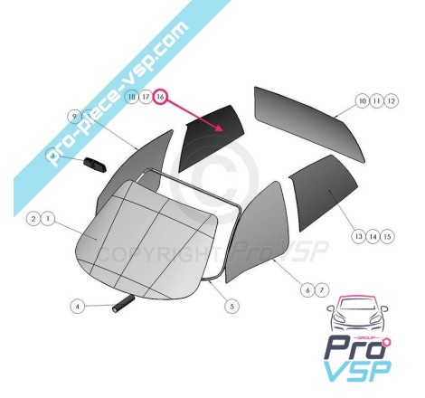 Vitre custode droite incolore pour ligier xtoo 1 2 s dué js42