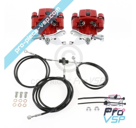 Kit etrier de frein arrière rouge pour ligier microcar dué