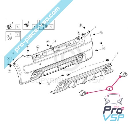 Sortie d'échappement chromée pour ligier ixo js50