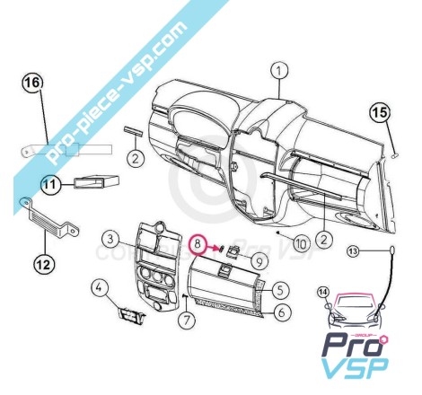 Ressort de serrure de boite à gant pour aixam city city s roadline crossline scouty crossover gto coupé
