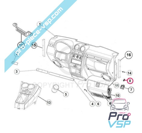 Ressort de serrure de boite à gant pour aixam city city s roadline crossline scouty crossover gto coupé