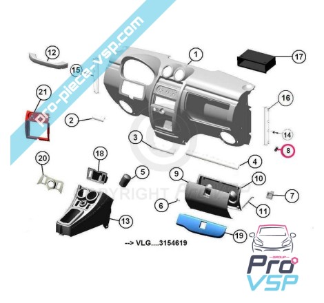 Ressort de serrure de boite à gant pour aixam city city s roadline crossline scouty crossover gto coupé
