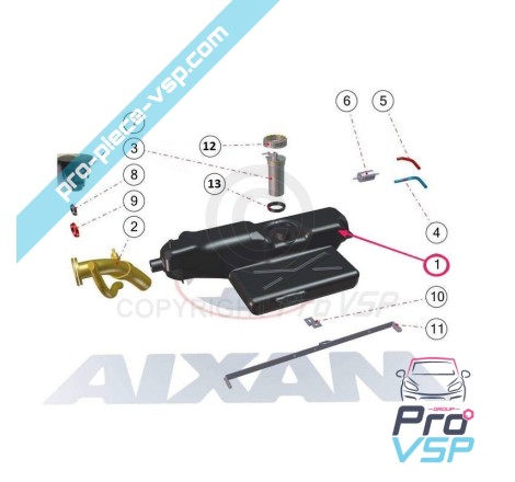 Réservoir de carburant pour mega phase 1 et 2