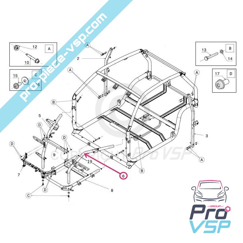 Jambe de suspension gauche