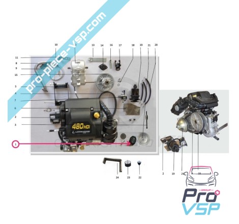 Silent bloc moteur avant pour microcar mgo 1 2 m8 f8c ligier jsrc