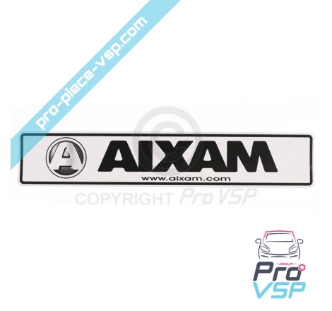 Adhésif Aixam de plaque d'immatriculation