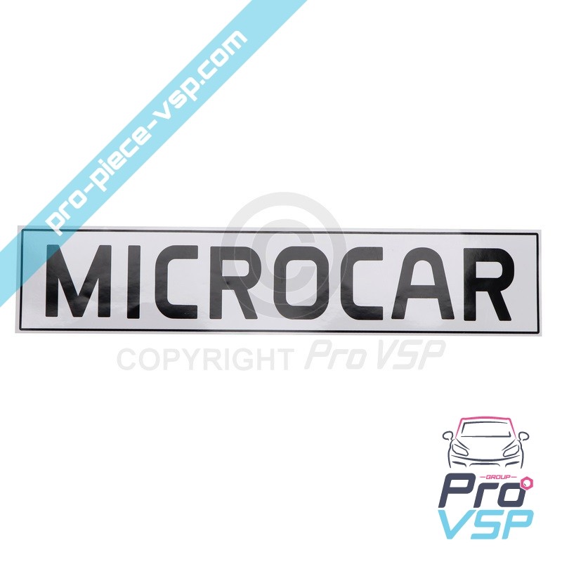 Adhésif de plaque d'immatriculation pour Microcar Virgo 3 Mc1 Mc2
