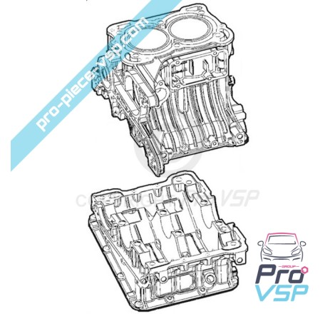 Bloc moteur pour moteur Lombardini DCI 442